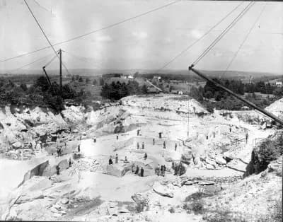 Historic view of Tonella King Quarry